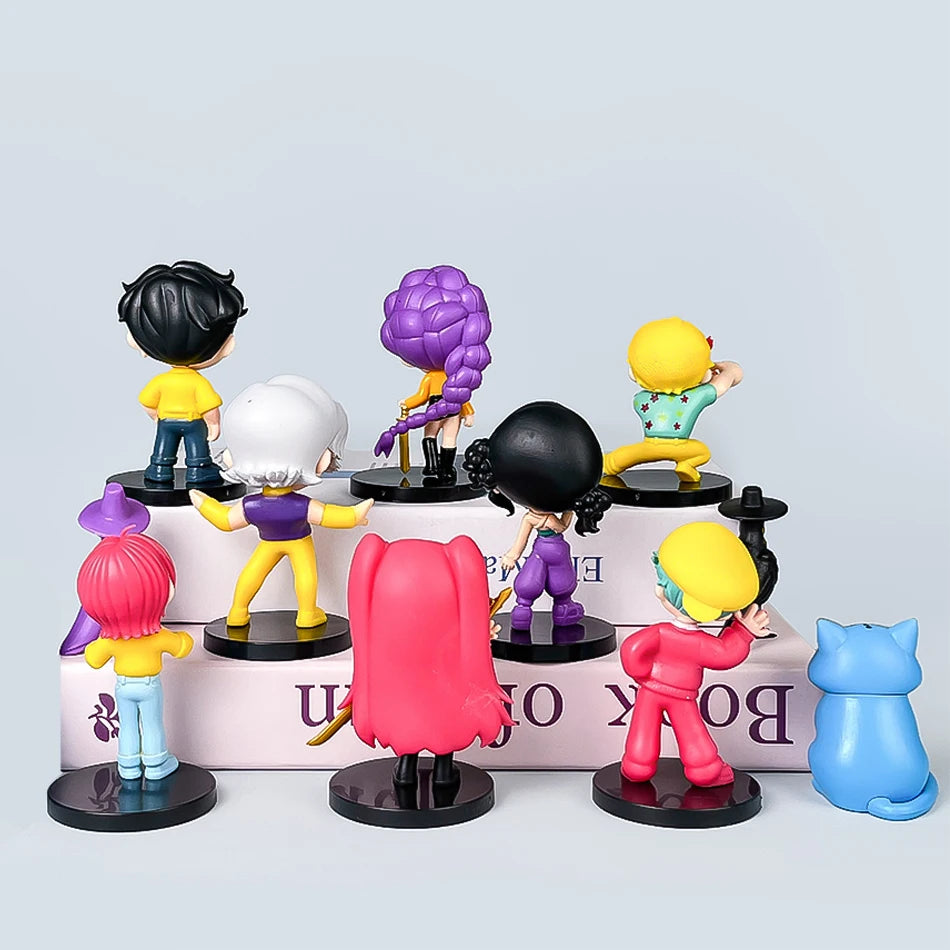 10pcs/Set Witch Huntress Squad Anime Figure Toys Q Version Derpys Tiger Rumi Mira Zoey Sussy Figurine Doll Fans Christmas Gift