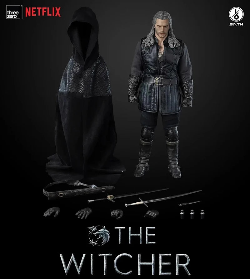 Threezero 3Z05320W0 1/6 Scale Male Witcher Demon Hunter Wolf Geralt 12'' Full Set Collectible Action Figure Model For Fans Gifts
