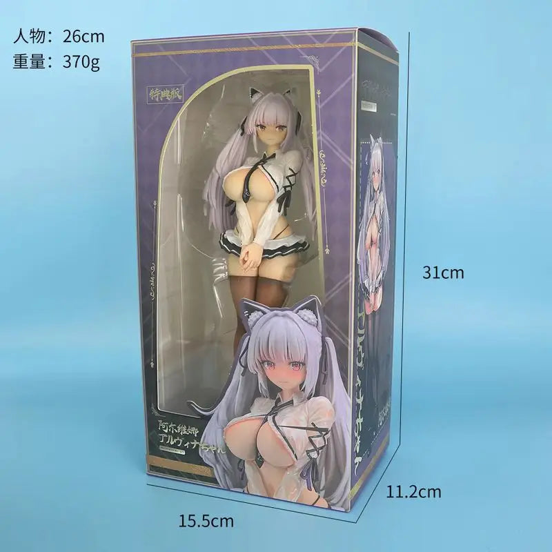26 cm Alvina-Chan Wet Ver 1/7 Figur Siki Anim Guluco Mädchen Spielzeug Chinesische Anime Figur Spielzeug Spiel Pvc Action Figur Puppe