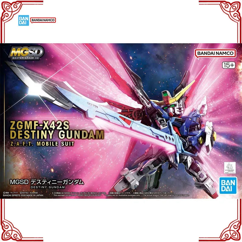 In Stock Genuine Bandai Gundam Model Kit MGSD ZGMF-X42S Destiny Gundam Z.A.F.T. Anime Action Figure Collection Assembly Model