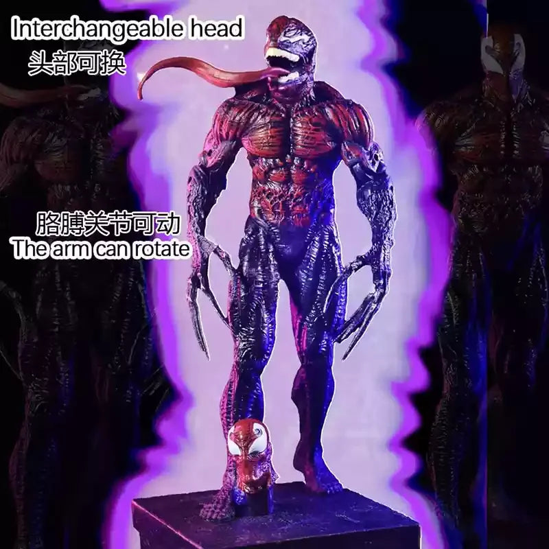 30cm Marvel Series Spider-Man Venom Symbiotic Toxin Double Headed Statue Model Doll Pvc Action Figures Collectible Toy Gifts
