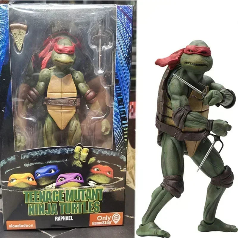 Neca 4pcs TMNT Teenage Mutant Ninja Turtles Movable Action Figure Movie Edition Anime Collectible Model Toy Doll Gifts