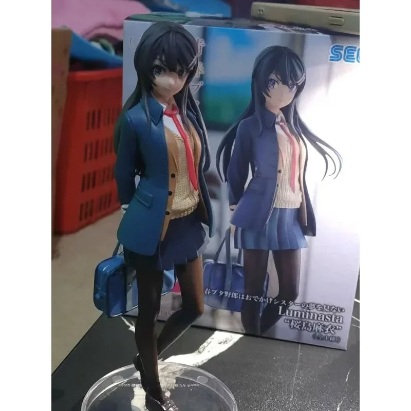 Auf Lager Original Echtes SEGA Rascal Träumt Nicht Von Bunny Girl 18cm Sakurajima Mai Anime Abbildung Modell Spielzeug Sammlung geschenke