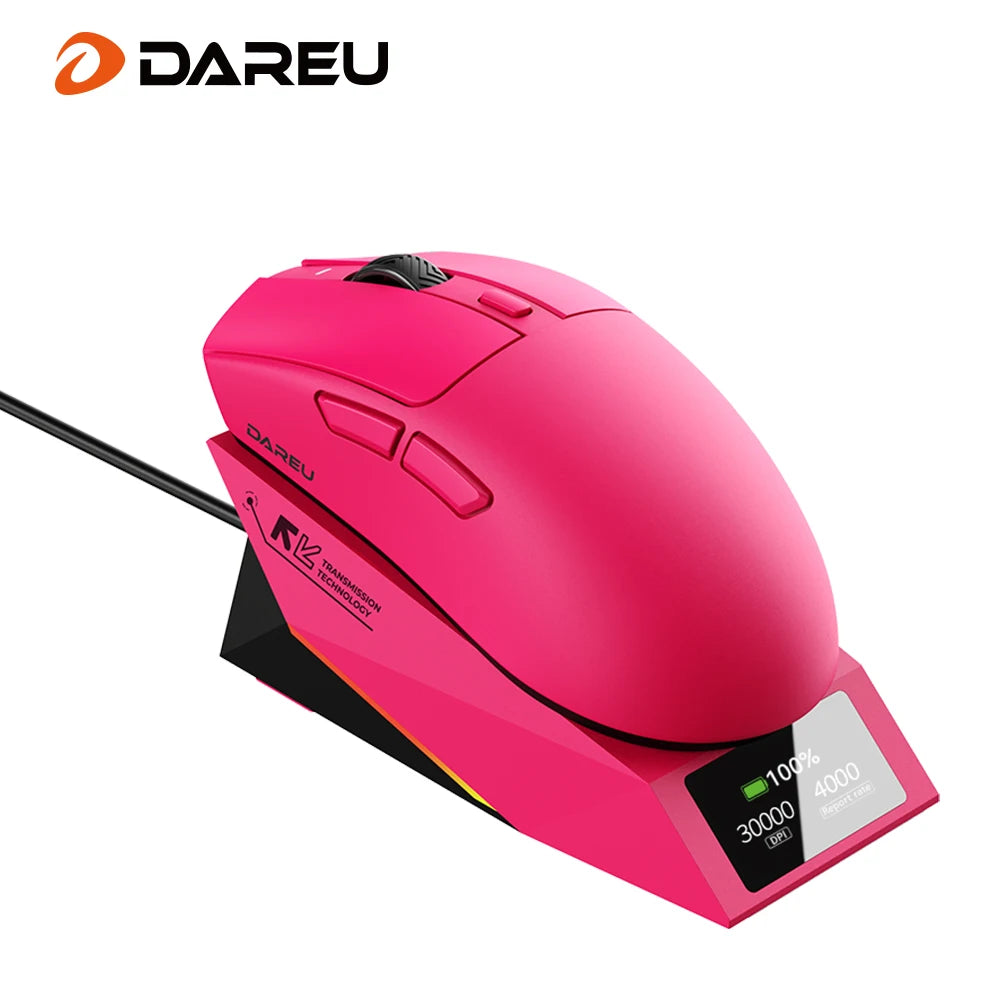 DAREU Wireless Gaming Mouse 8khz Polling Rate AIM-750 (3950) 30000 DPI Tri-mode Mouse Gamer 60g with Charging Base