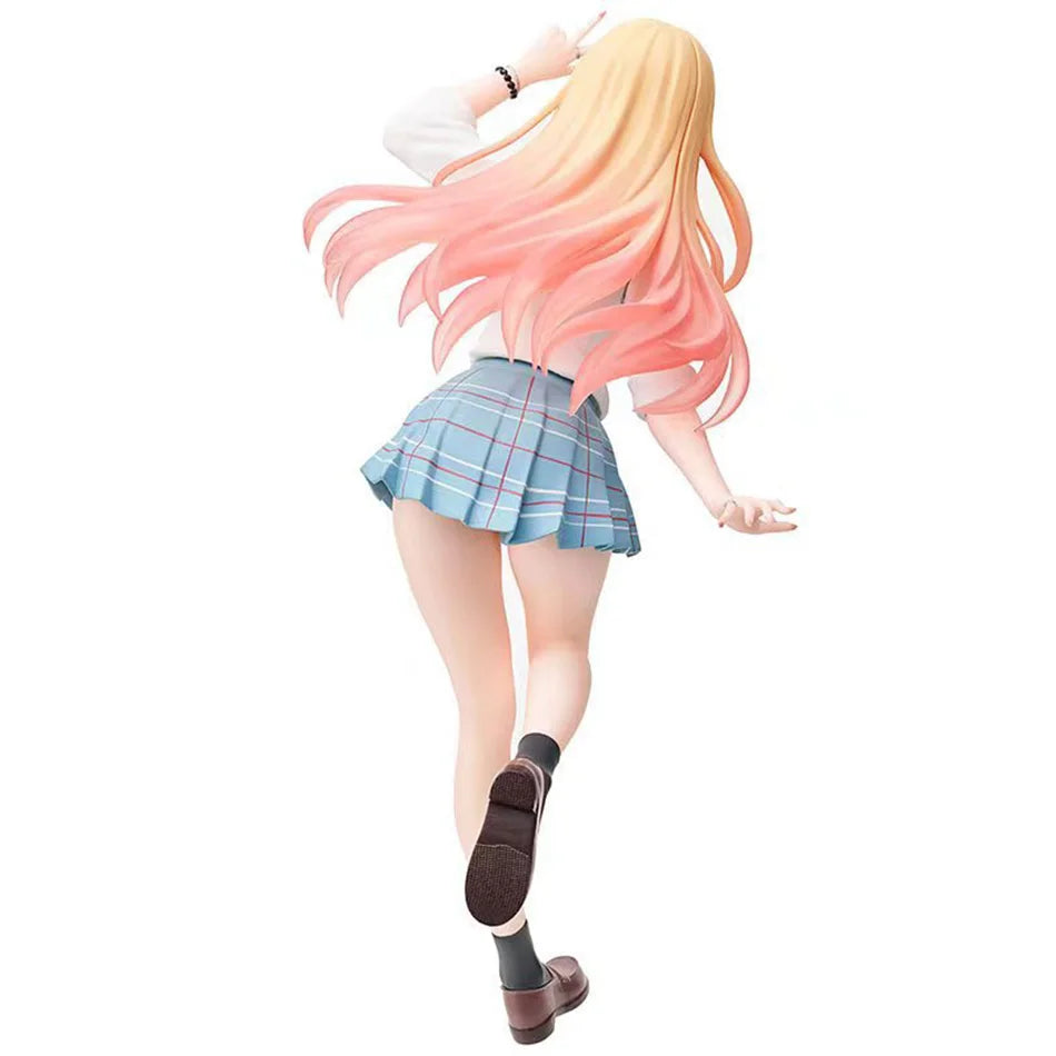 18CM Anime My Dress Up Darling Kitagawa Marin Figure School Uniform Dress Up Standing Model Toy Gift Action Figure For Kids PVC