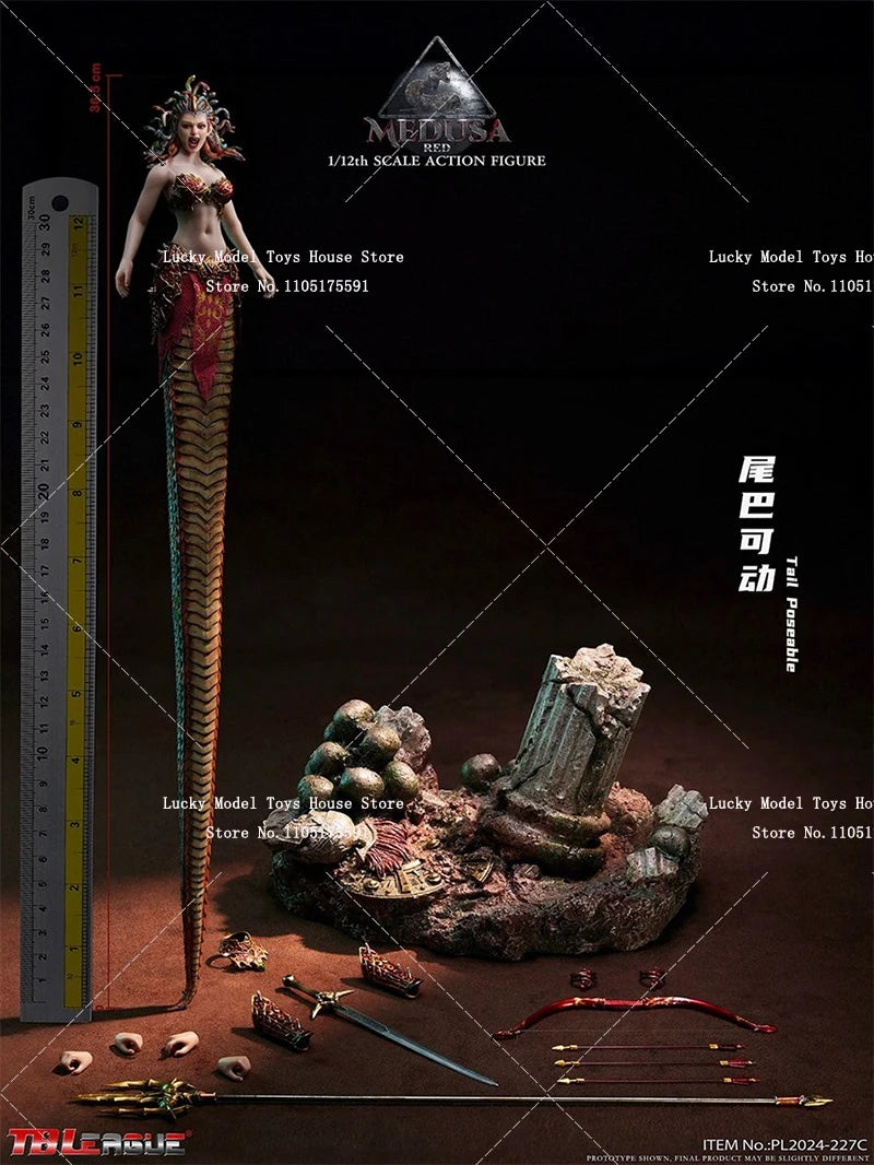 TBLeague PL2024-227 Snake Tail Version 1/12 Medusa Female Monster Action Figure Battle Damaged Platform Ornament 6inch Soldier