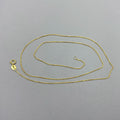Größte Förderung 18k Au750 Gold Halskette Schlüsselbein Chopin Kette Hohe Glanz Gute Qualität für Frauen Damen Mädchen DIY Schmuck heißer