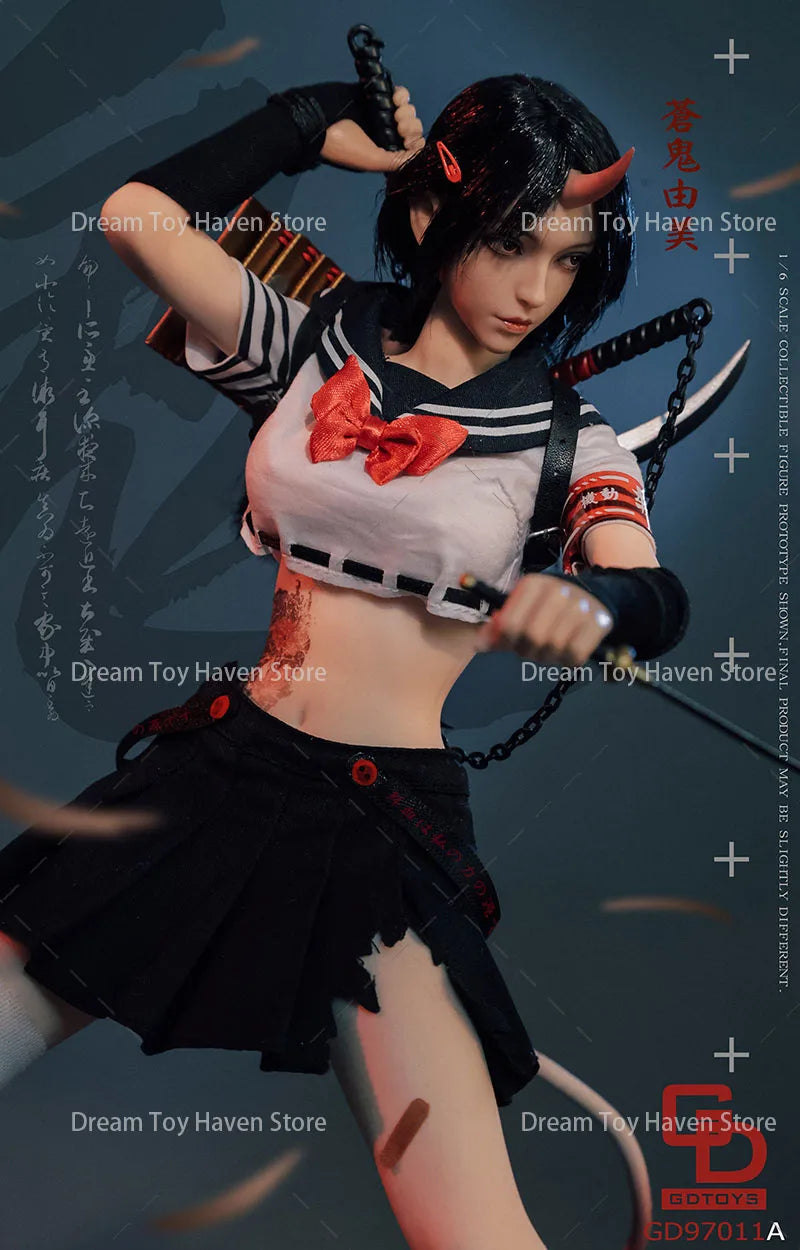 GDTOYS GD97011 1/6 Scale Female Soldier Ghost Hime Mobile Eye Head Carving Warrior 12Inch Action Figure Model Collectible Dolls