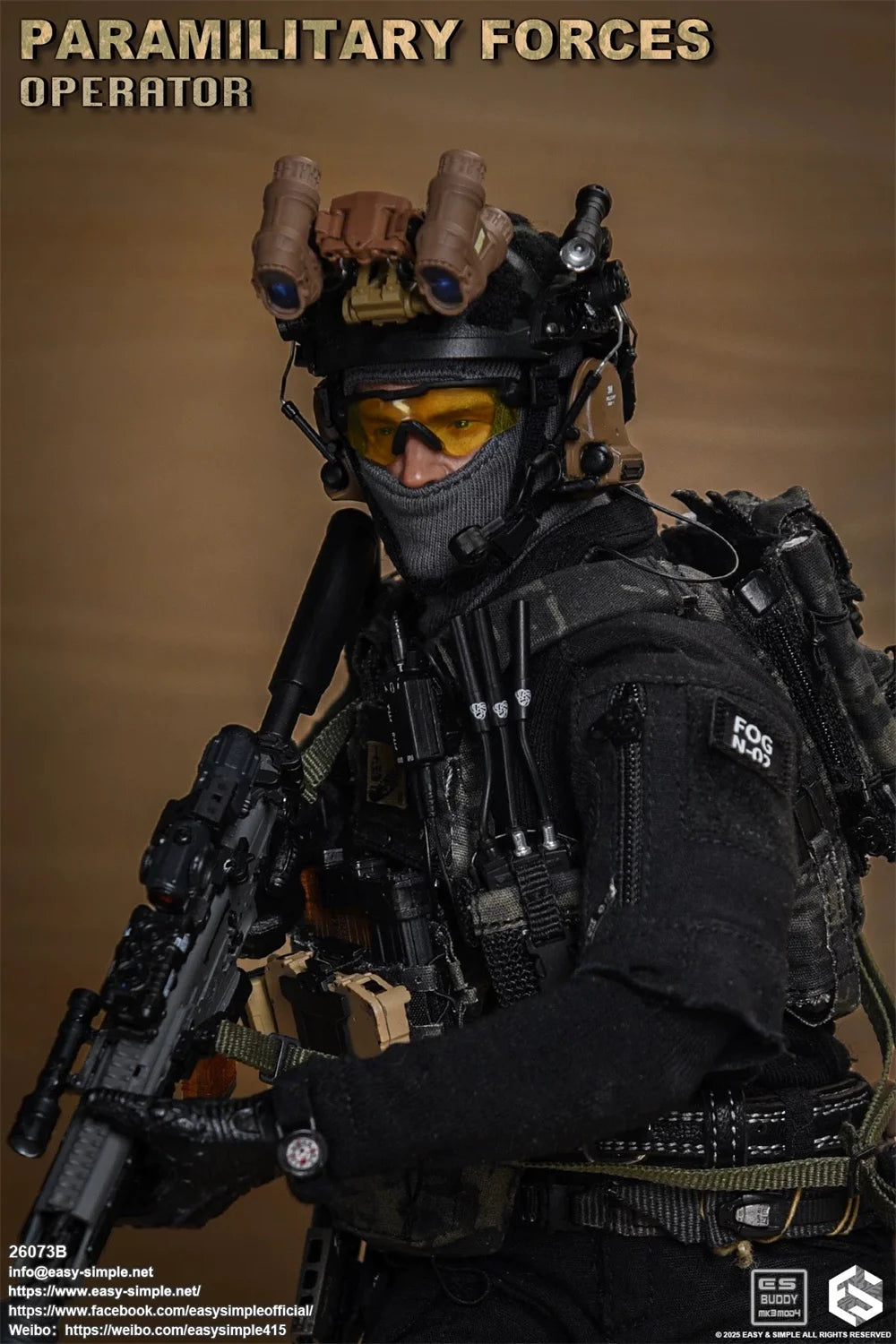 1/6th Easy&Simple ES 26073B ES 26073 FOG Soldier Doll Unit Operation Full Set Moveable Action Figure About 12" Gift For Fans