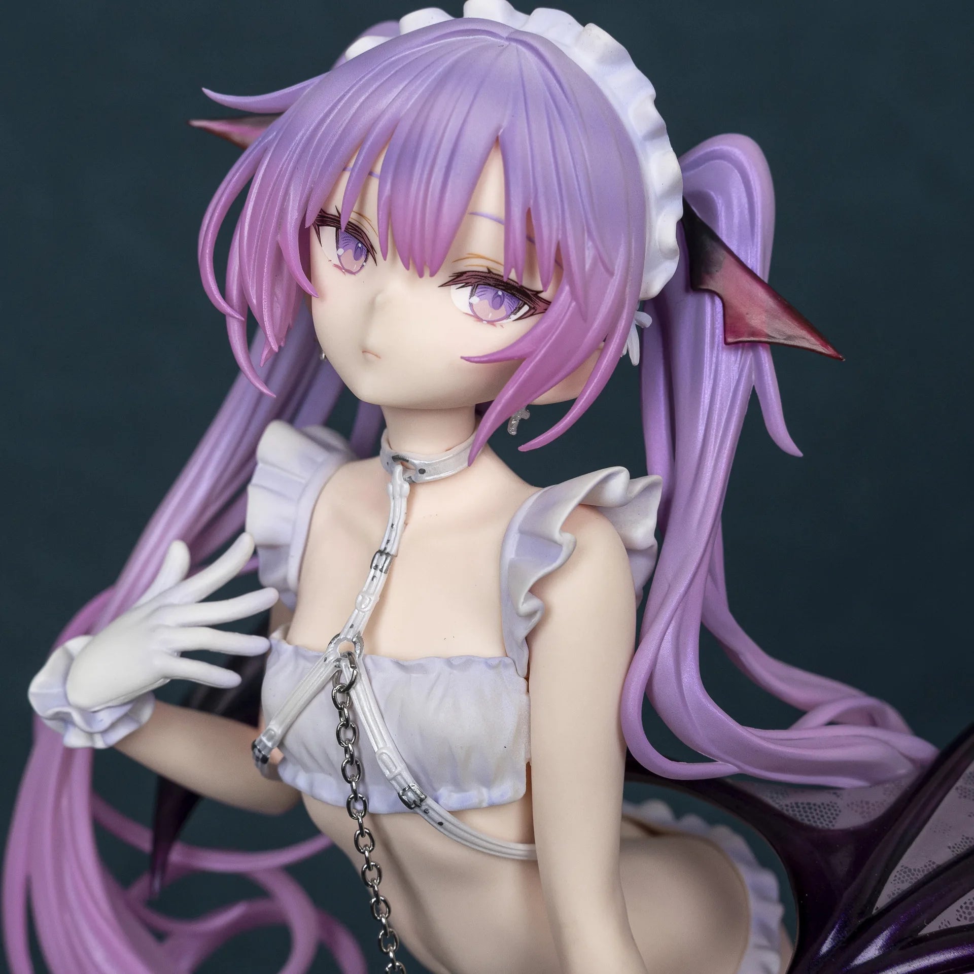 Rurudo Anime Girl Figure Purple Hair Maid Outfit With Succubus Wings Pvc Collectible Model Desktop Decor For Anime Figure Lovers