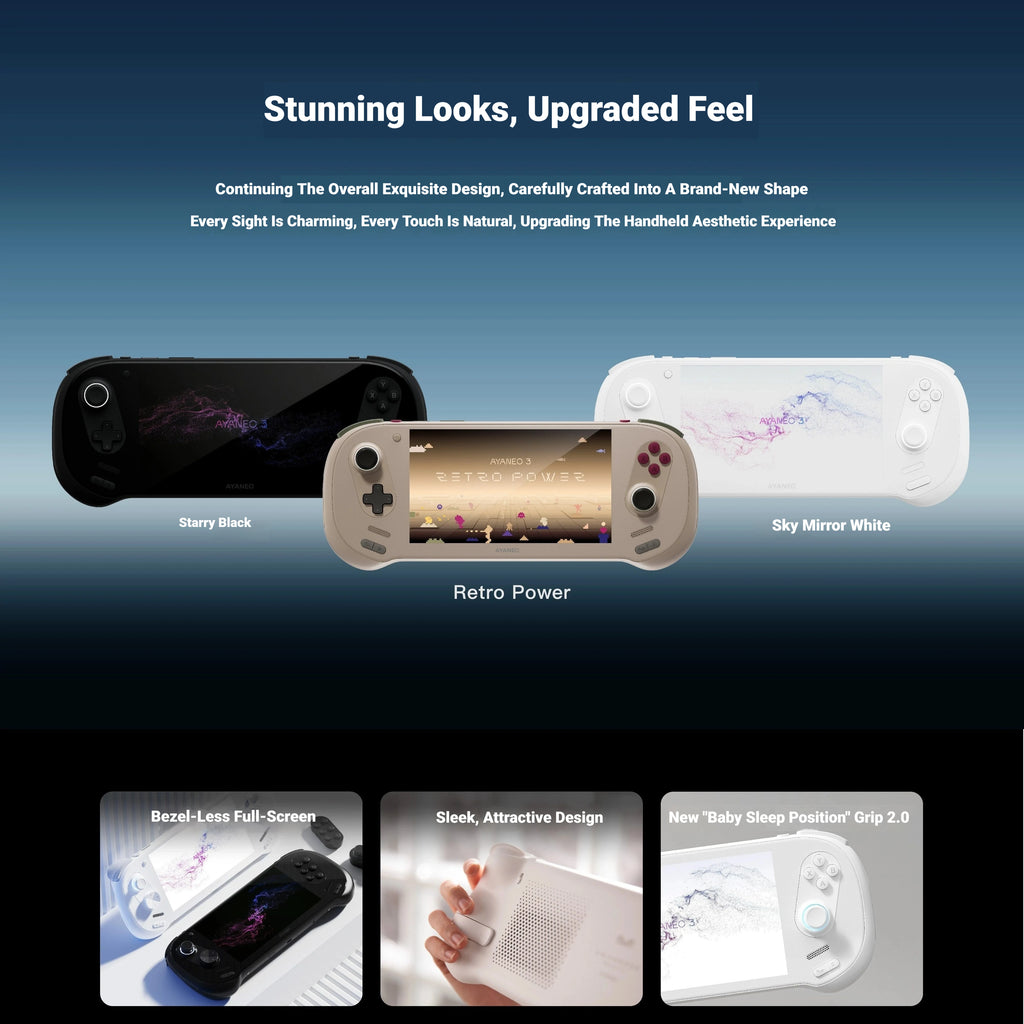 New Ayaneo 3 Windows Gaming Handheld The World'S First Modular Amd Ai 9 Hx370 7-Inch High Refresh Rate Handheld Gaming Console
