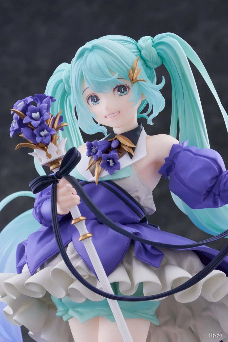 22cm/8.66in Hatsune Miku Anime Figure Purple Skirt Miku Action Figure Fashion Lolita Miku Figurine PVC Collection Model Doll Toy