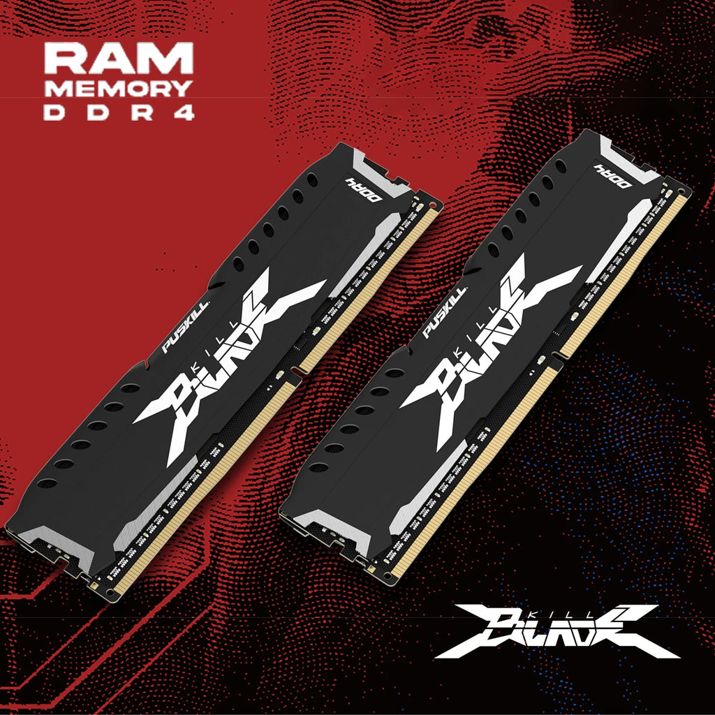 PUSKILL DDR4 Memory RAM Desktop 16GBx2 8GBx2  3200MHz 2666MHz 1.2V 288-pin Computer UDIMM Cooling Vest  Memoria