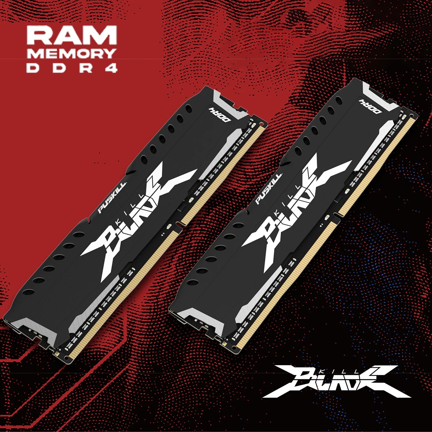 PUSKILL DDR4 Memory RAM Desktop 16GBx2 8GBx2  3200MHz 2666MHz 1.2V 288-pin Computer UDIMM Cooling Vest  Memoria