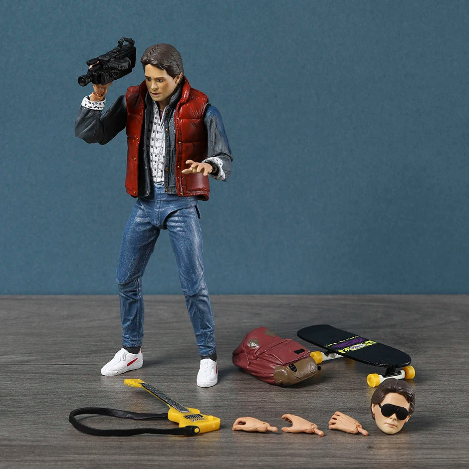 NECA Back to the Future Marty McFly Guitar Ultimate Action Figure Doll Handmade Model Toy