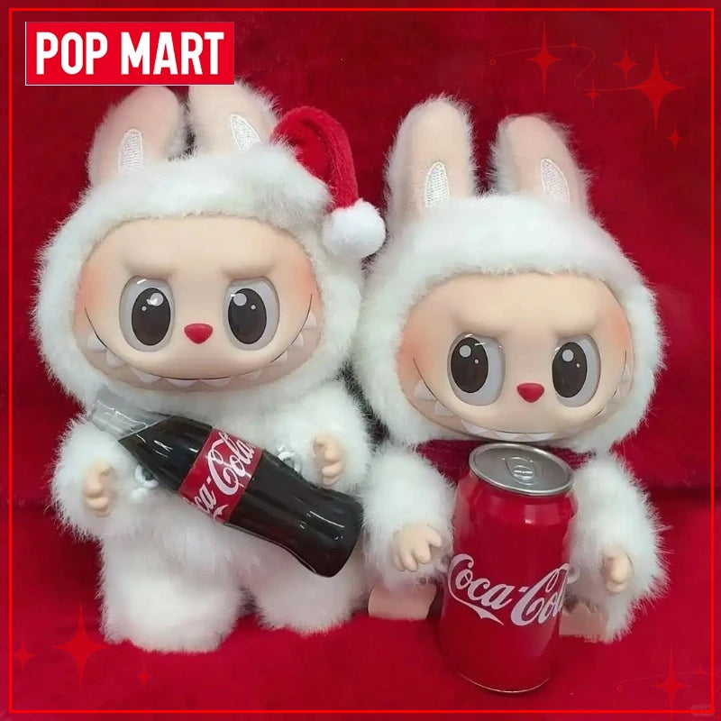 Genuine POP MART Labubu The Monsters Coca Cola Series Blind Box Vinyl Face Plush Doll Pendant Action Figure Christmas Gifts