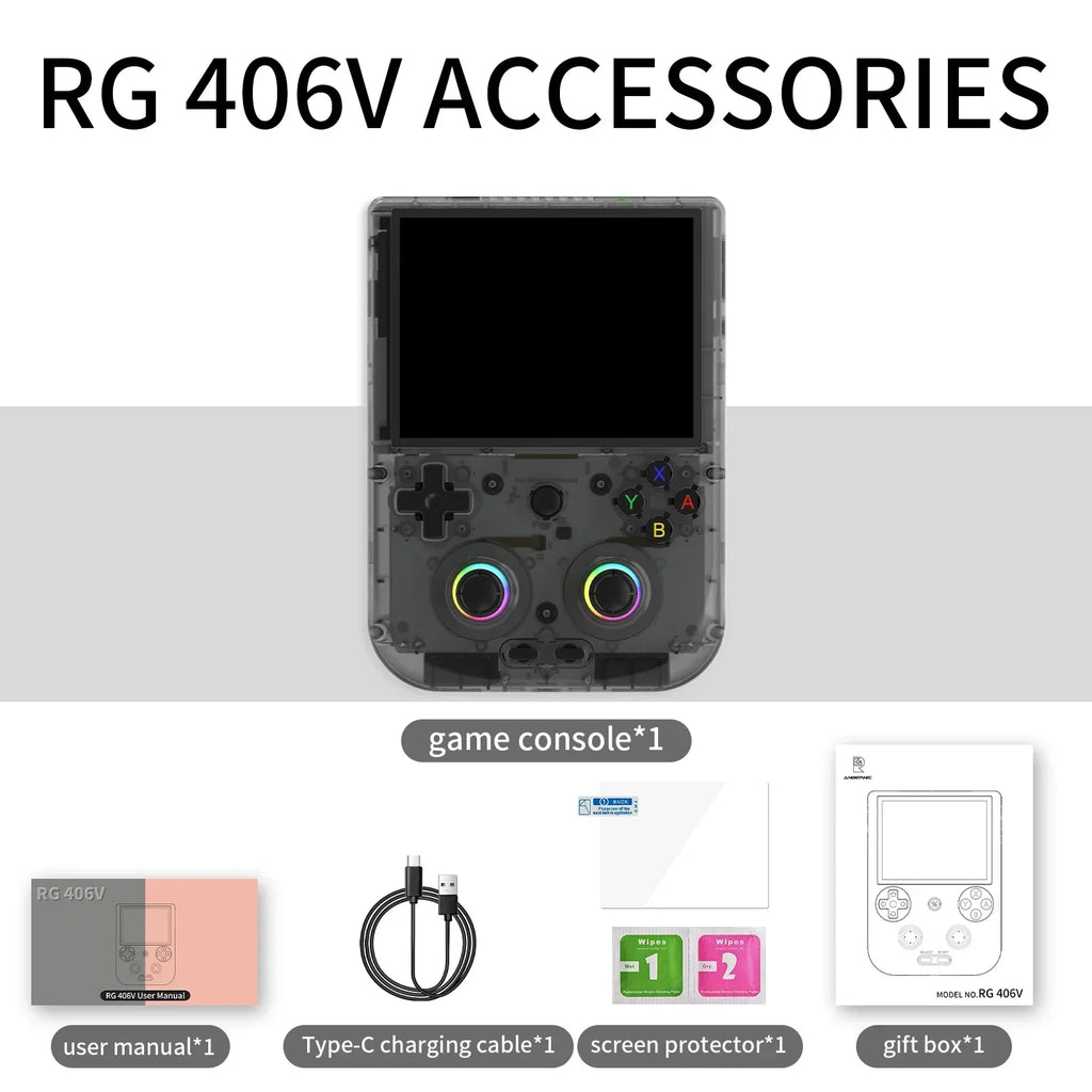 ANBERNIC RG406V Retro Game Console Portable 4-inch IPS Multi-Touch Display Android 13 HDMI Output FOTA Upgrades