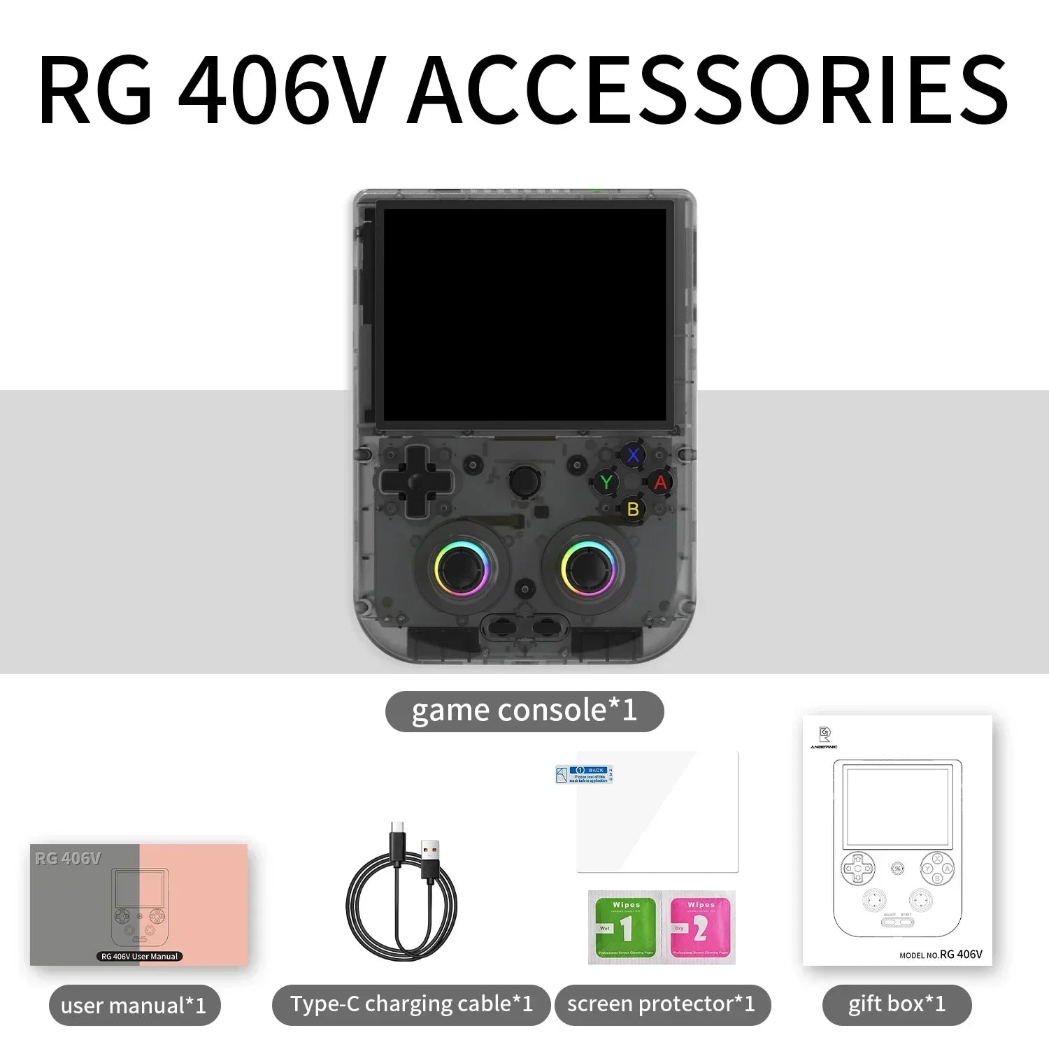 ANBERNIC RG406V Retro Game Console Portable 4-inch IPS Multi-Touch Display Android 13 HDMI Output FOTA Upgrades