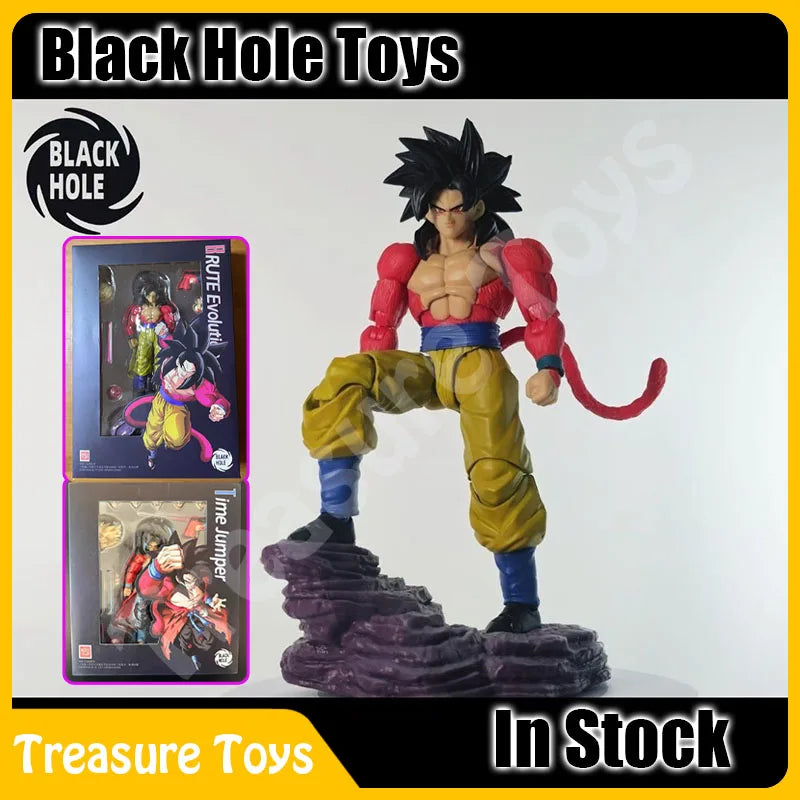 Black Hole Son Goku Figure Dragon Ball Super Saiyan 4 Son Goku Time Jumper Brute Evolution Anime Action Figures Model Gifts Toys