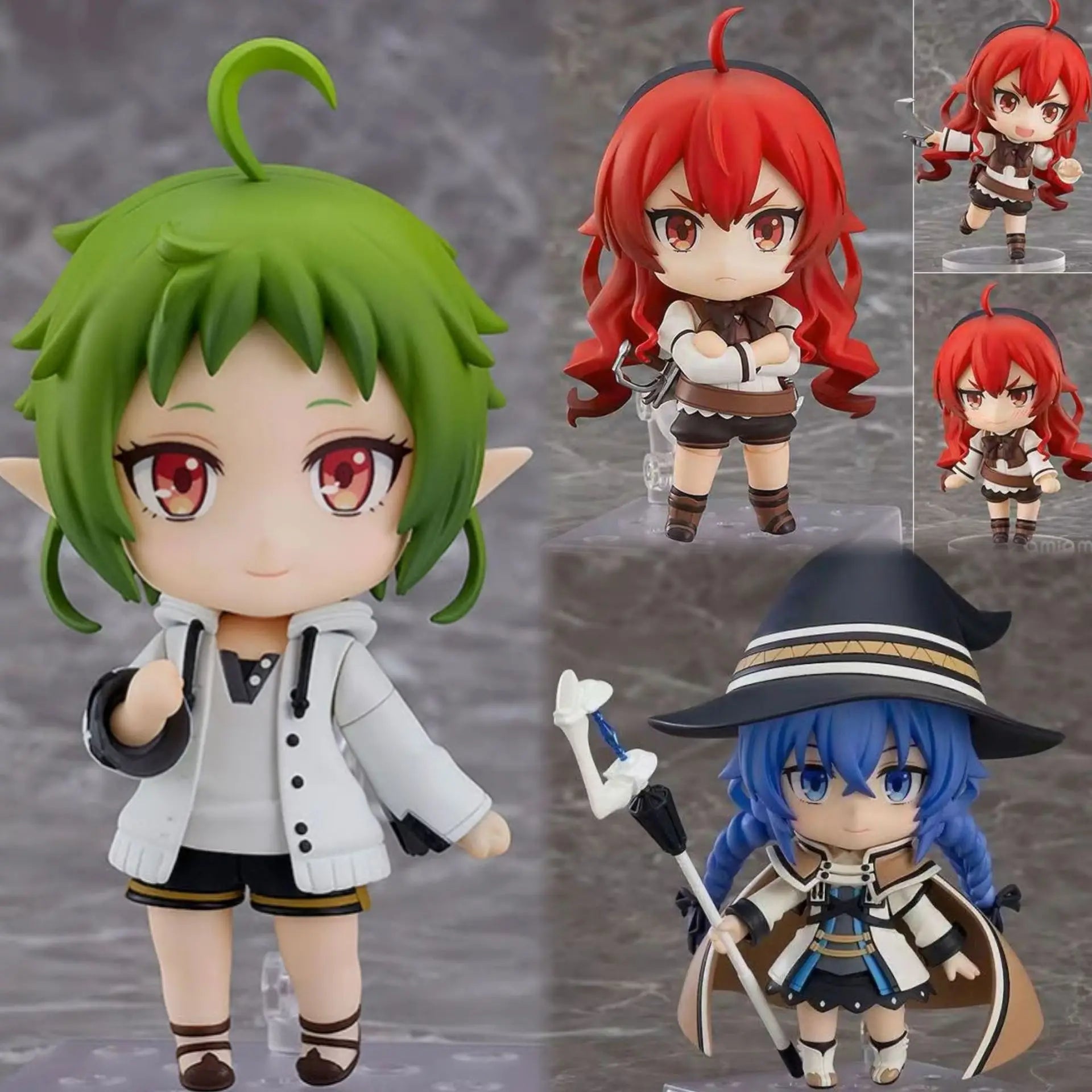 New 10cm Mushoku Tensei 1567# 1749# 1787# Roxy Migurdia Dual Pack Change Face Figures Articulated Decoration Pvc Model Doll Toy