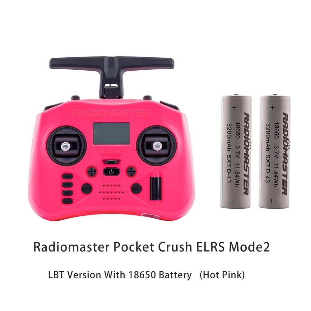 Radiomaster Pocket Crush 2.4GHz ELRS Hall Gimbal Transmitter Remote Control Portable Lightweight Foldable Antenna