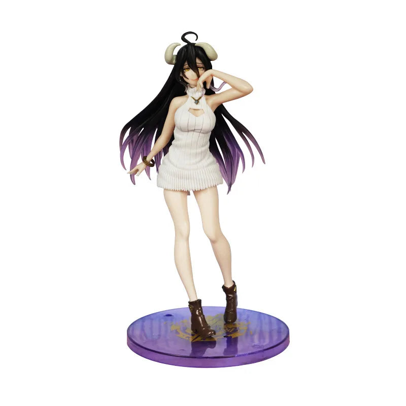 21 cm Overlord Albedo Anime Figur Wollkleid Albedo Actionfigur Ainz Ooal Kleid Figur PVC Modell Spielzeug Puppe Erwachsenensammlung