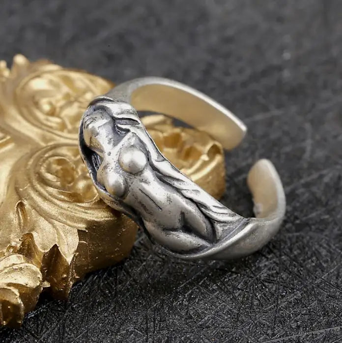 Bracelet Bangle Pure 925 Sterling Silver Naked Female Goddess Luxury Brand Fine Jewelry Man Woman 2025 Valentine's Day Gift B6