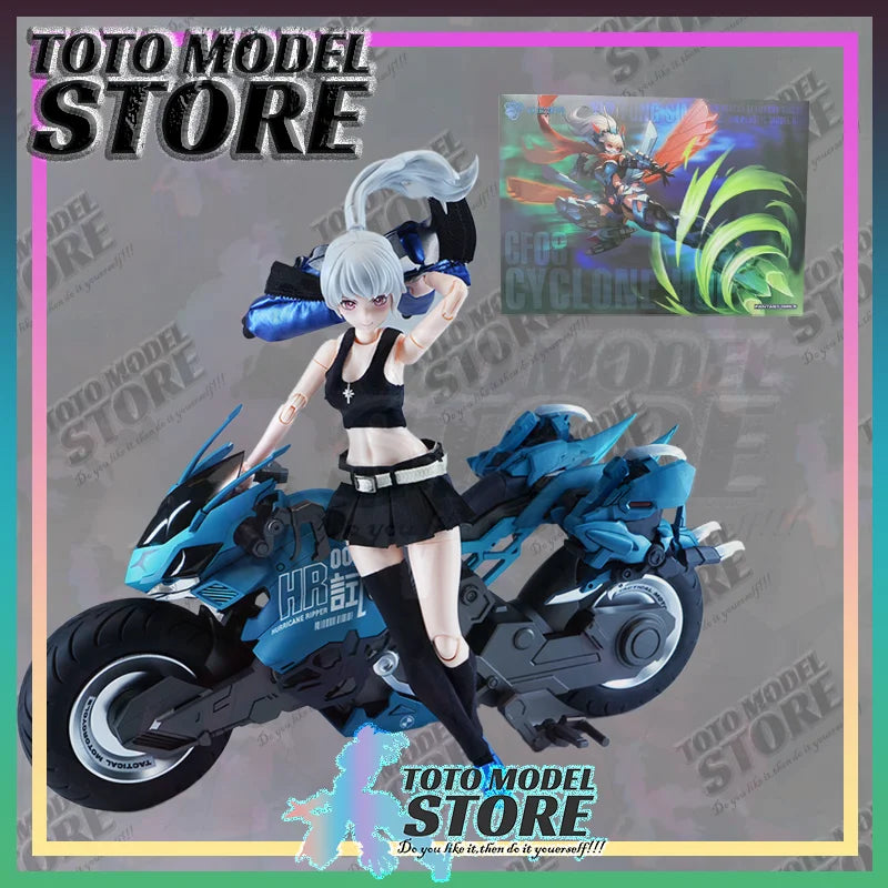 [IN-STOCK]Nuke Matrix Fantasy Girls CF08 Cyclone Hopper Yip Fung Sim Mecha Girl Buildable Action Figure With Cyber Motorcycle