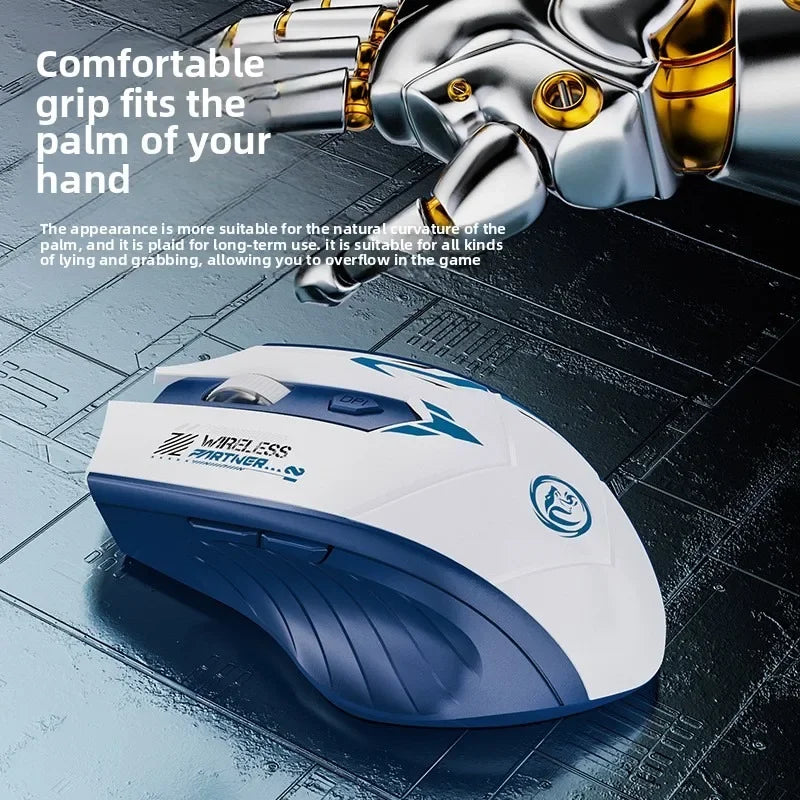 2.4G Wireless Mouse Bluetooth 5.4 Mouse Dual-Mode Gaming Mice E-Sports Rechargeable Mouse 1600DPI PC Gamer Mouse For Computer