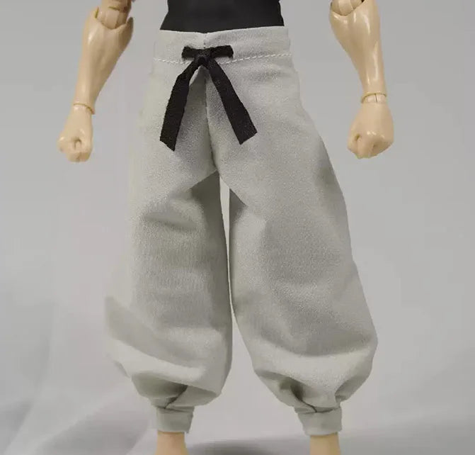 1/12 Scale Fushiguro Toji Cosplay Costume Black Tight T-shirt Grey Pants Suit Halloween Uniform Suit for 6" Action Figure Body