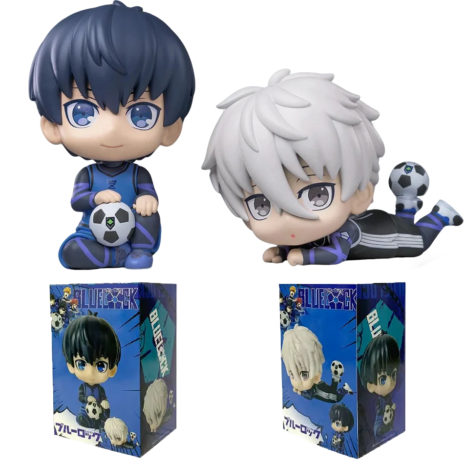 BLUE LOCK Action Figures Isagi Yoichi Nagi Seishiro Anime Figure Q Version Figurine PVC Collectible Model Kids Doll Toys Gifts