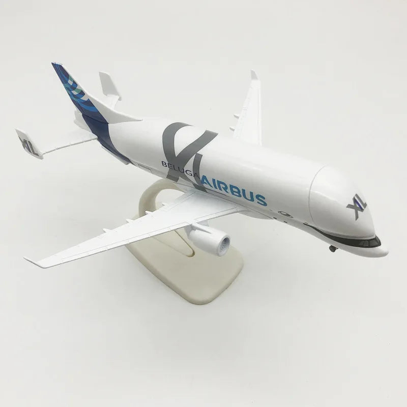 42cm Diecast Resin 20cm A330 Beluga Airlines Airplane 1:150 Scale Jet Airplane Openable Cargo Bay Aircraft Model Home Collection