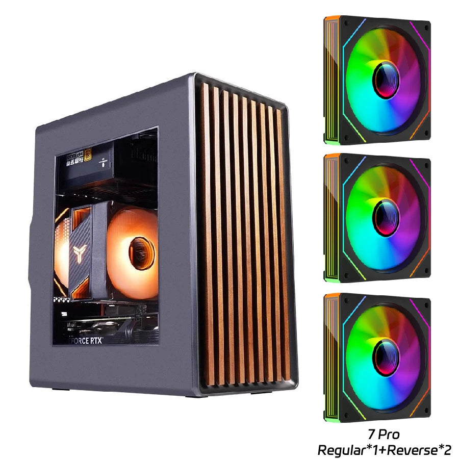 WJCOOLMAN Craftsman 3 MTAX/ITX PC case Glass transparent wooden strips panel gabinetes gamers desktop business computer case