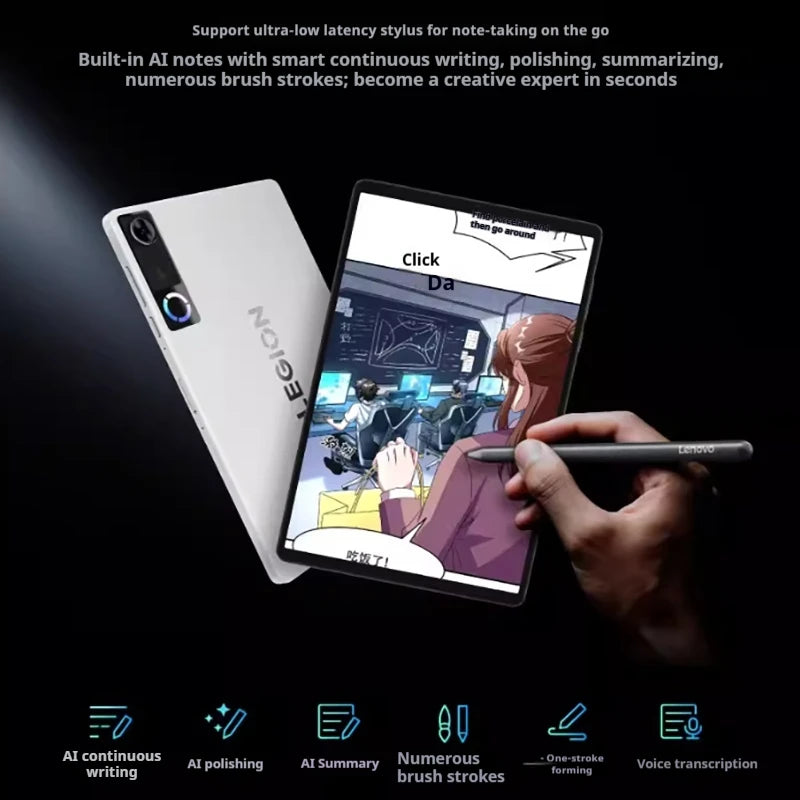 Legion Y700 5th Gen AI Gaming Tablet 8.8 Inch Screen Snapdragon 8 Premium LPDDR5T Dual USB-C Ports 9000mAh Battery Esports Pad