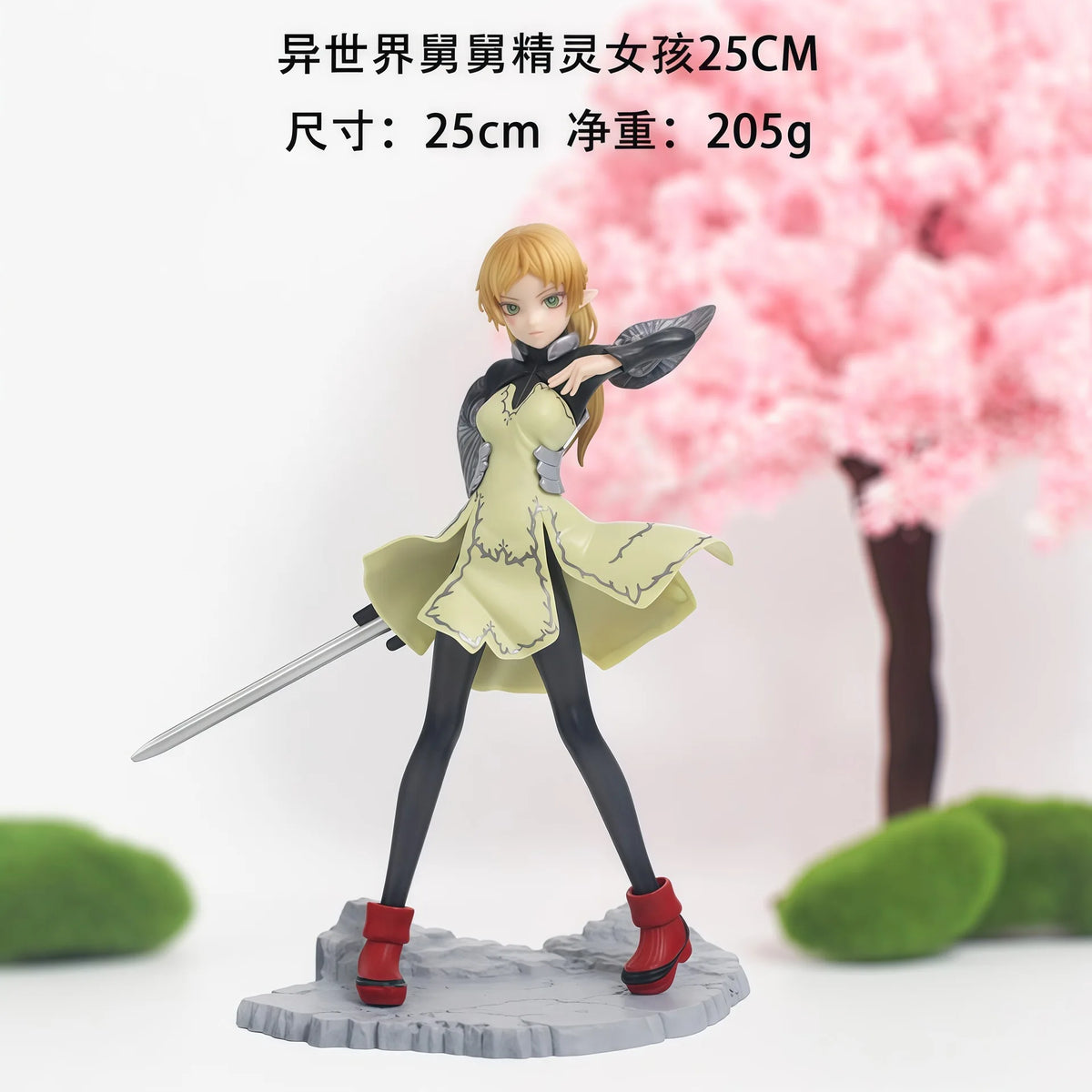 Anime Figure Elf Girl Uncle From Another World 25cm Pvc Model Statue Desktop Ornament Computer Case Decor For Anime Collectors