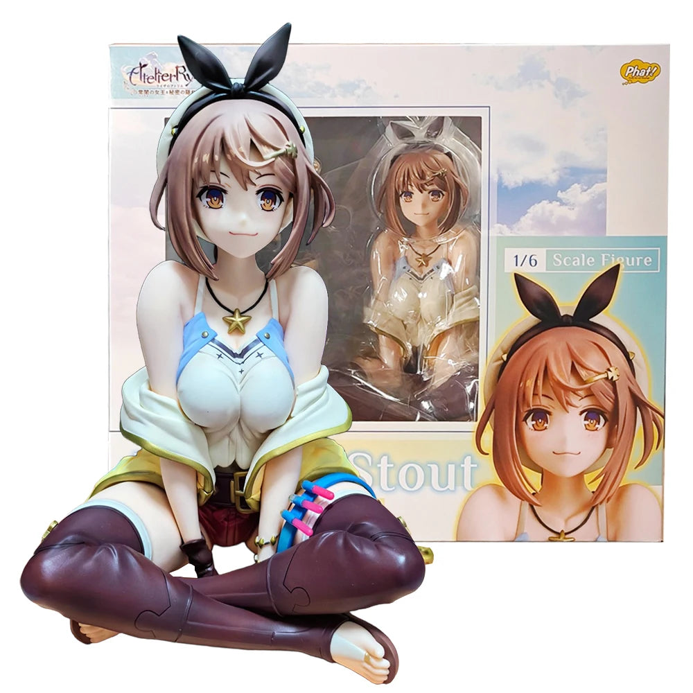 16CM Anime Atelier Ryza Figure Tokoyami no Joou to Himitsu no Kakurega Reisalin Stout 1/6 Sitting Model Toy Doll