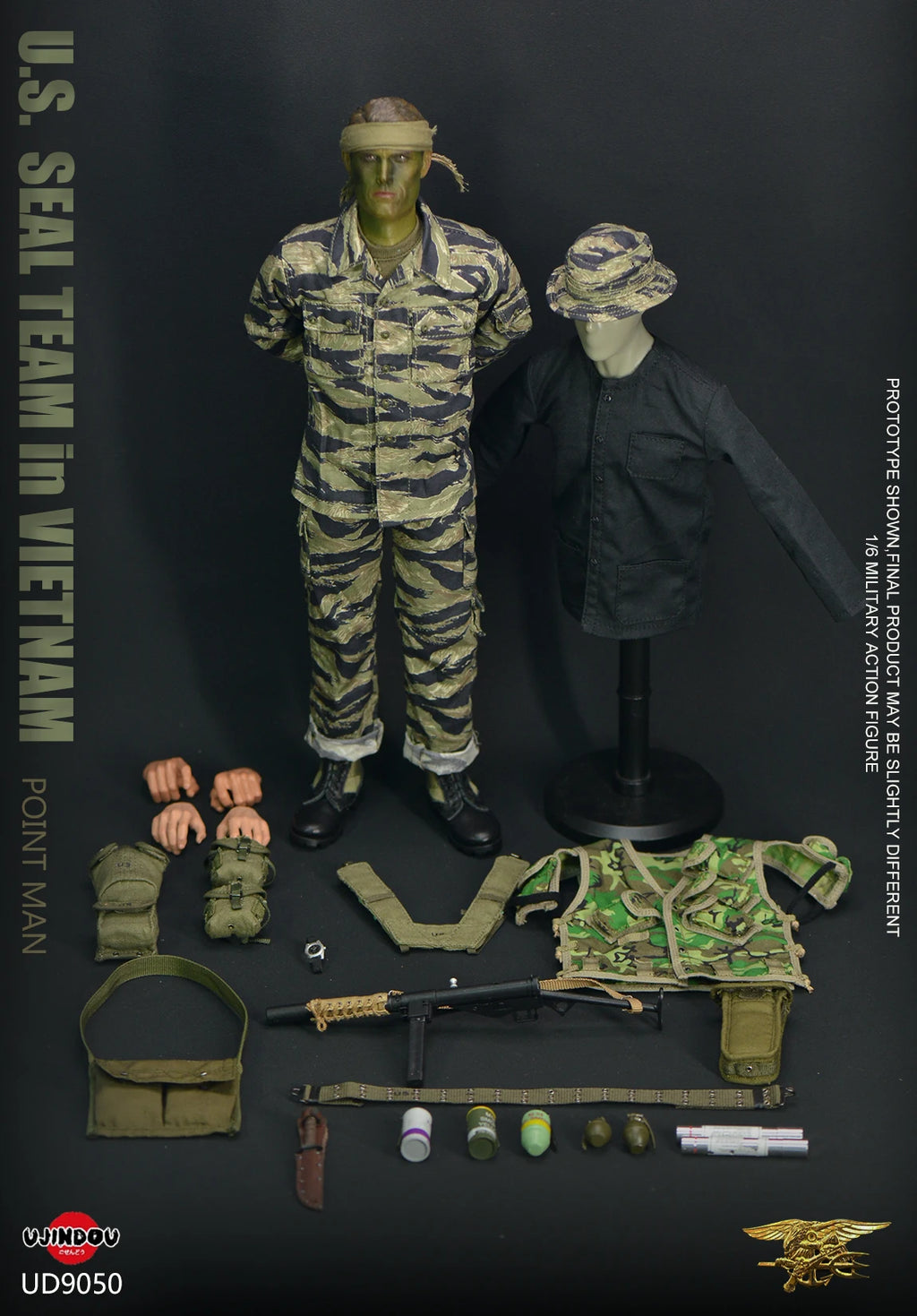 In Stock UJINDOU UD9050 1/6 Scale Male Soldier Vietnam War US Navy SEALs - Vanguard Full Set 6in Collectible Action Figure Body