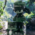 MR.BONE Limited Edition for The Year of The Snake Black and Green Skull Action Figure Desktop Ornament Collection Model Boy Gift
