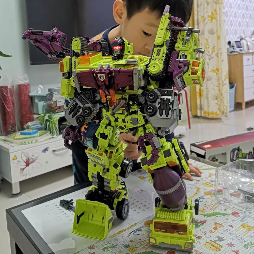 Transformation Toys NBK 6in1 Devastator Bonecrusher Mixmaster Engineering Car Damage Action Figure Deformation Robot Anime Model