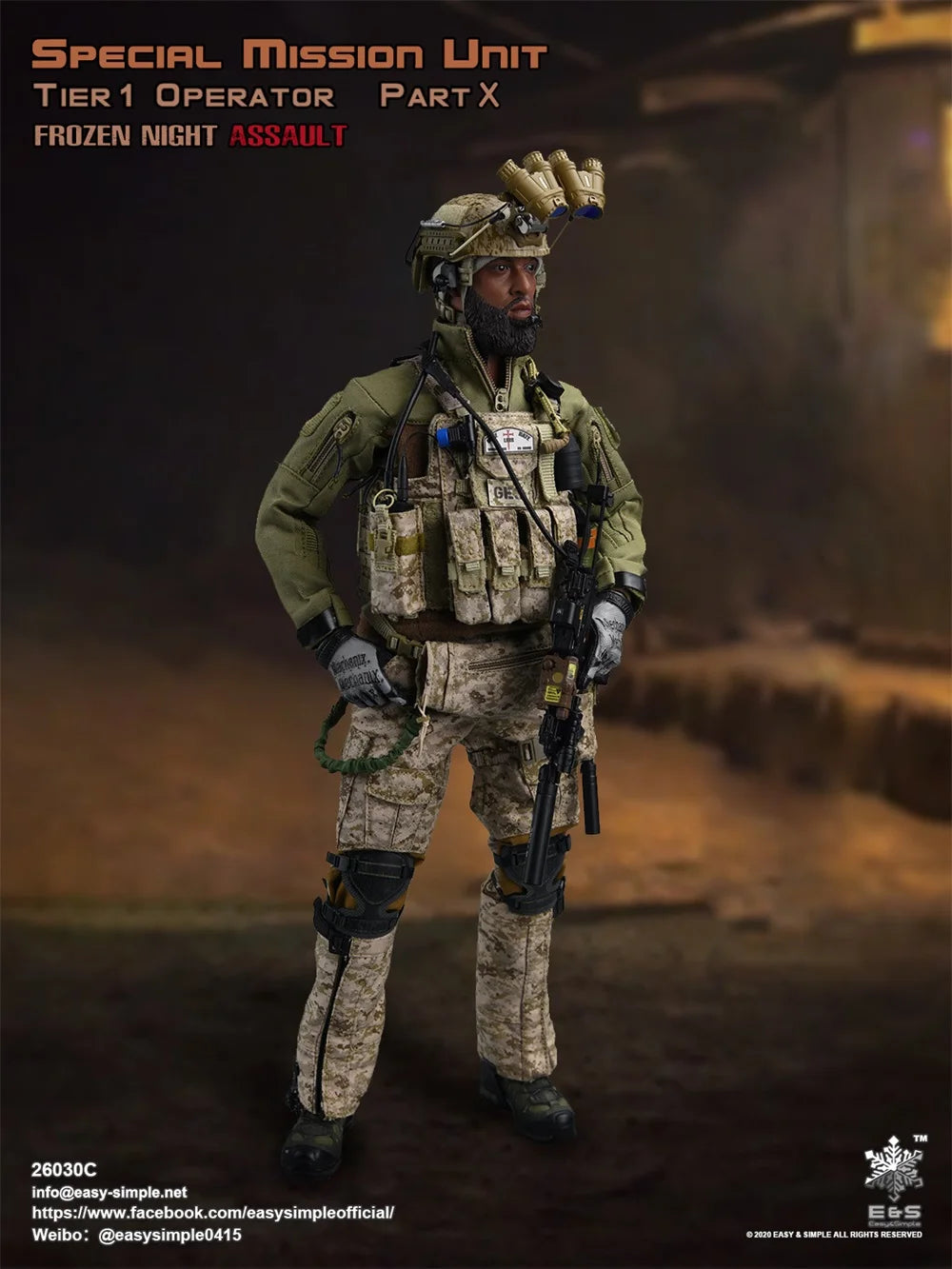 Hot Sales 1/6 Easy&Simple ES 26030C Special Mission Unit Part X Frozen Night Assault Full Set Moveable Action Figure For Fans