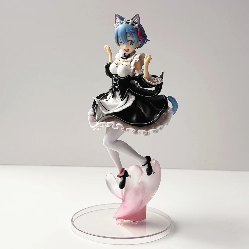 22cm Anime Re:ZERO Starting Life In Another World Rem Nekomimi Action Figure 1/8 PVC Model Doll Gift