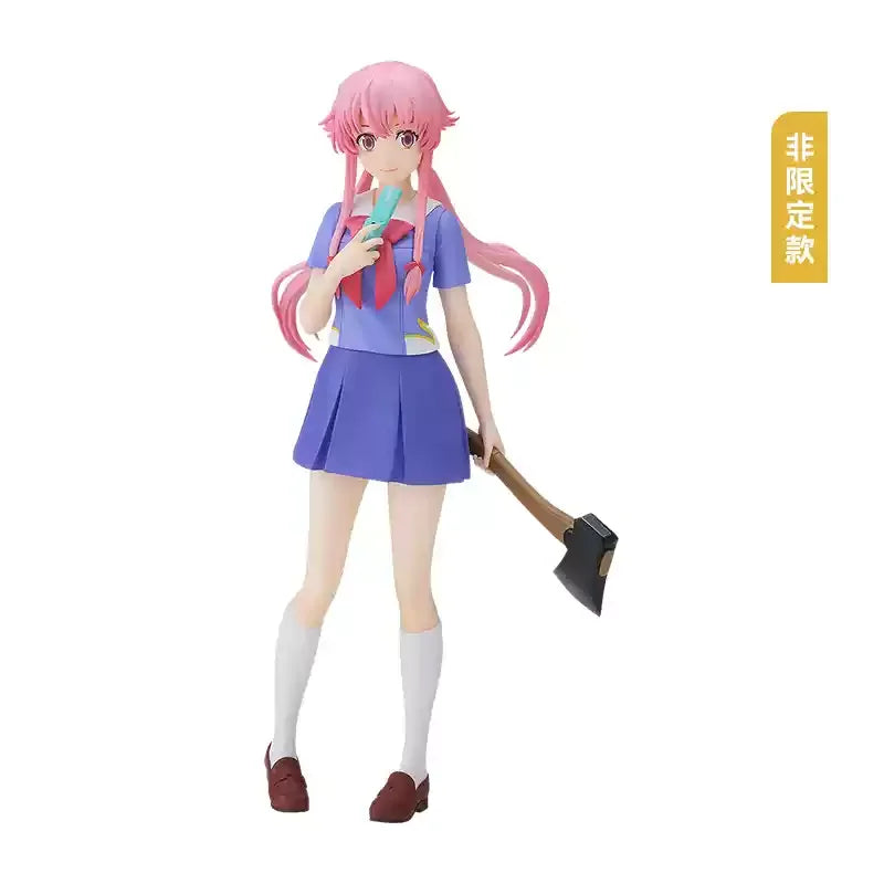 [In Stock] Original Instock 17cm Mirai Nikki Gasai Yuno Anime Action Figure Ordinary Version Special Version Model Desktop Toy