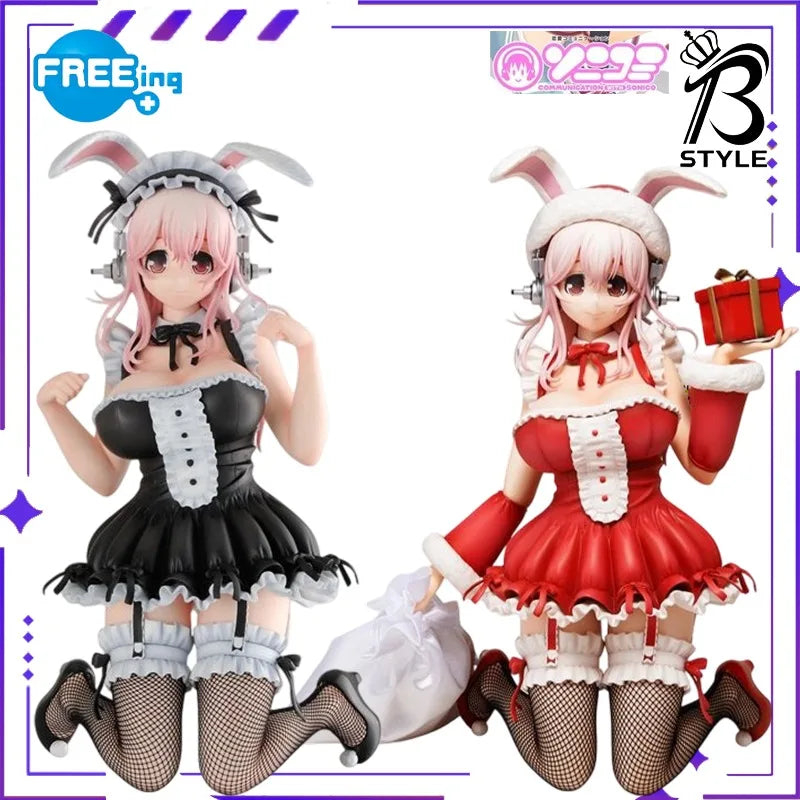FREEing Original Authentic B-style Series 1/4 -SUPER SONICO THE ANIMATION-/ SUPER SONICO Doll Exquisite Model Handmade Toy Gift