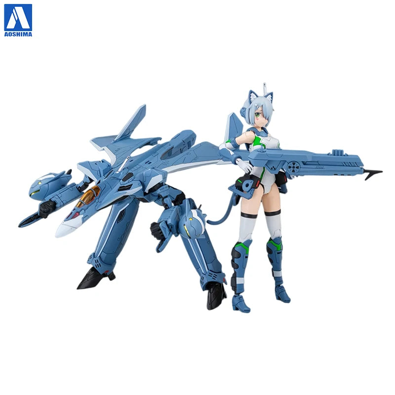 Aoshima V.F.G. Macross Delta VF-31A Kairos SP Action Figures Collectible Mecha Girl Plastic Model Kit