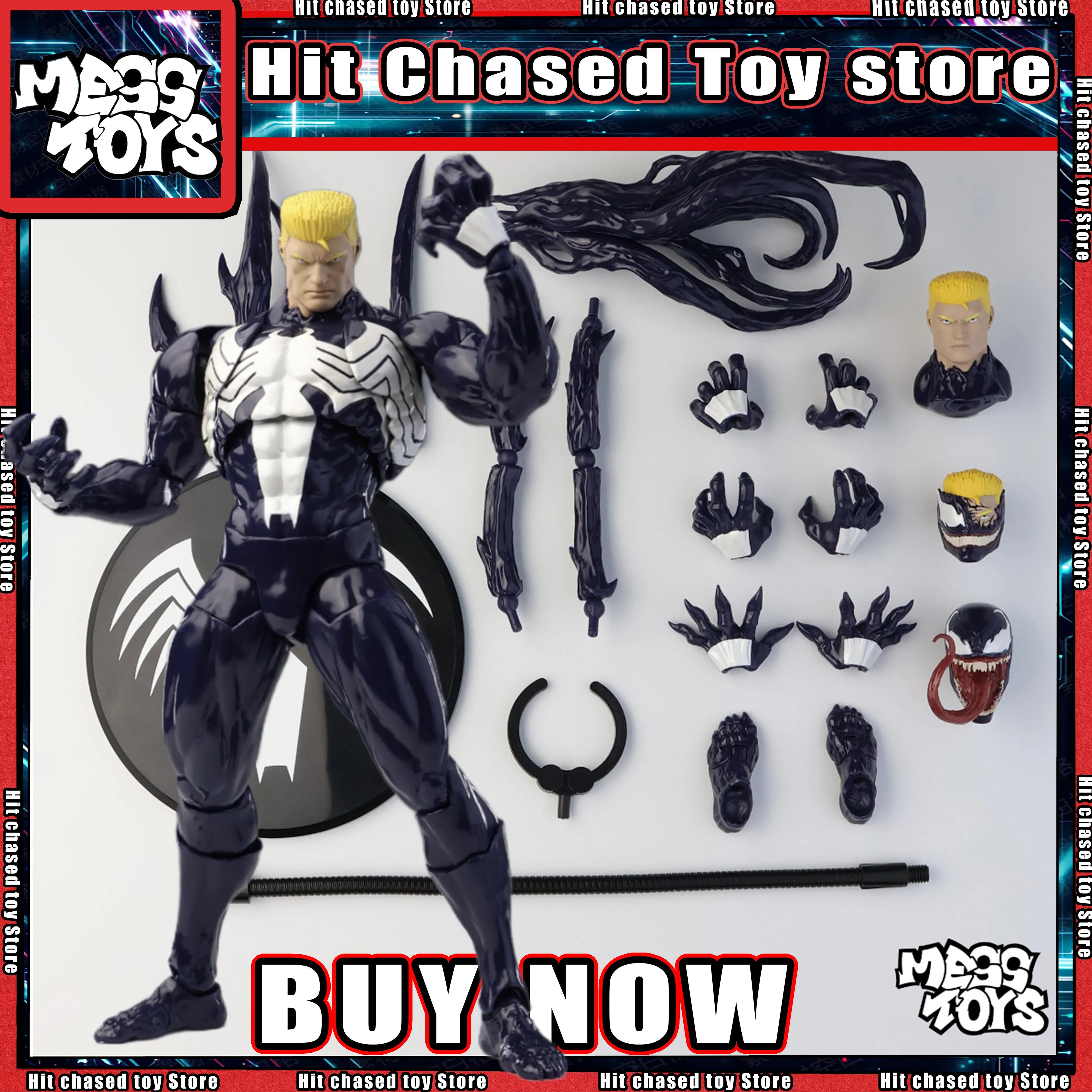 New Mess Toys Venom Lethal Neighbor Anime Action Figure Eddie Black Spider Man Spider-Man Figurine Model Statue Gift Toys