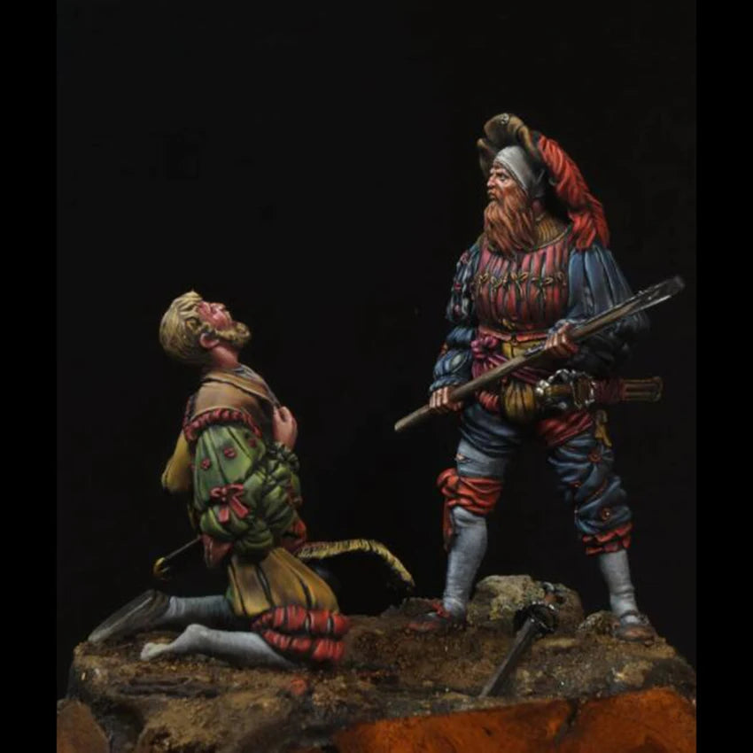 Harzsoldat 1/24 alter Fantasiemann Landsknechte Streitkrieger Modell Unmontiert Unbemalt Figur Bausatz