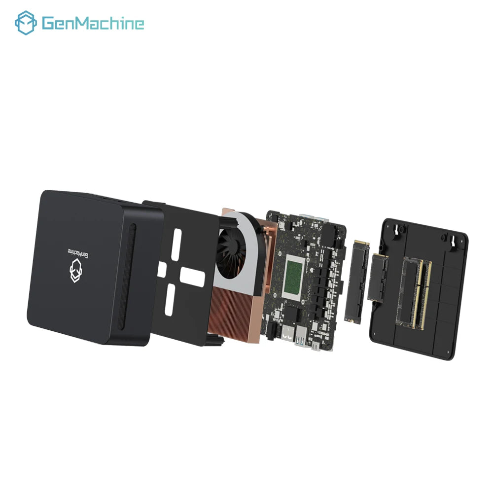 GenMachine AMD 5600H Mini PC Mini Pc Windows 11 Ryzen 3.3GHz Up to 4.2GHz DDR4 3200Mhz RAM Gaming Pc WIFI6 Diy Gaming Computer