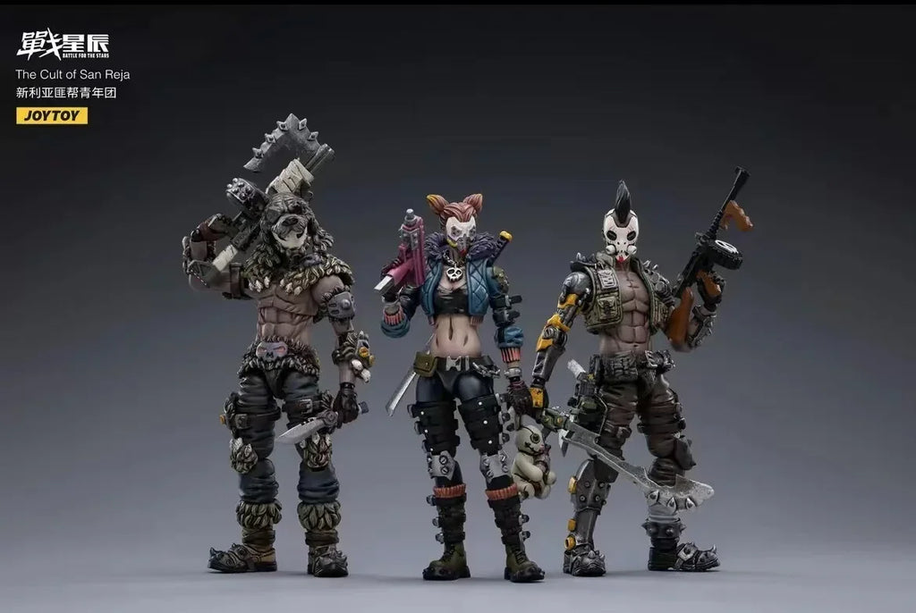 【In Stock】JOYTOY 1/18 Action Figure & Motorcycle The Cult of San Reja Ailie Jack Harvey B19 Luyster C30 Original Soldier Model