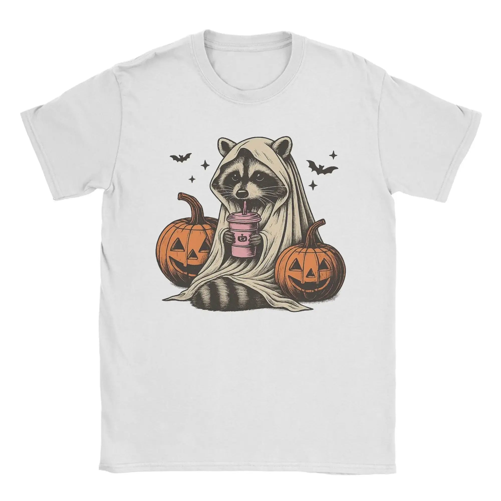 Loween Skeleton Trump Pumpkin Ghost Funny T-irt Damen Ciwalk PU Leder Neun Sve Rund Ne Cleanfit Sle
