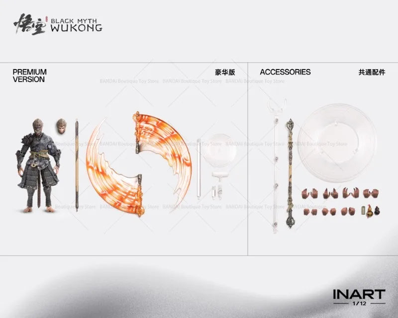 Brand New Original INART Black Myth Wukong Destiny Man·Bronze Set 1/12 6-inch Scale Action Figure Collection Gift